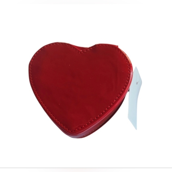 J. Crew Glossy Red Heart Jewelry Case - Picture 2 of 5